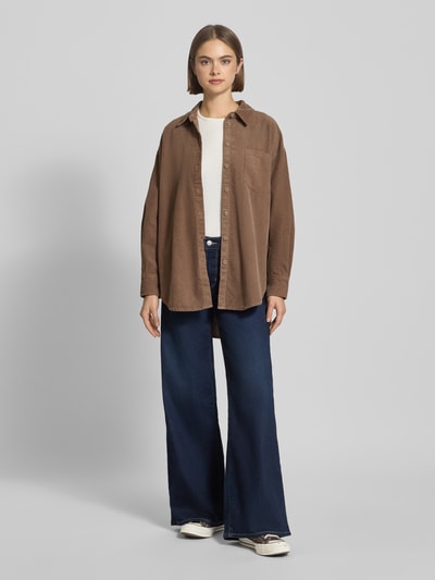 Only Relaxed fit overhemdblouse van puur katoen, model 'AIME-MOXI' Beige - 1