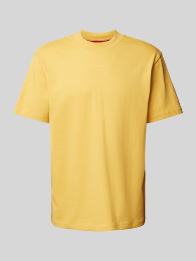 HUGO T-Shirt mit Label-Print Modell 'Dapolino' Gelb 2