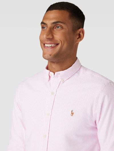 Polo Ralph Lauren Slim Fit Freizeithemd mit Streifenmuster Rose 3