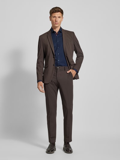 OLYMP Level Five Slim Fit Business-Hemd mit extra langem Arm Modell 'New York' Marine 1