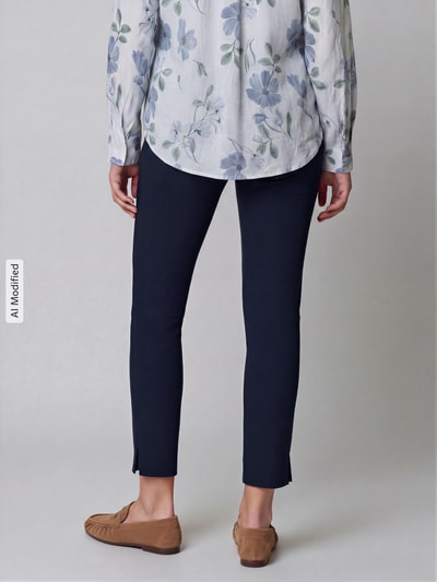 SEDUCTIVE Regular fit smalle broek met wol model 'SABRINA' Marineblauw - 5