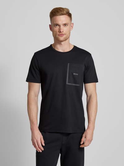 BOSS Green T-Shirt mit Label-Print Modell 'Thilix' Black 4