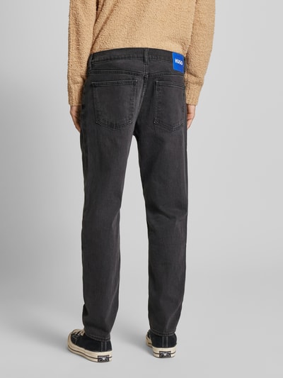 Hugo Blue Slim Fit Jeans mit Knopfverschluss Modell 'Brody' Anthrazit 5