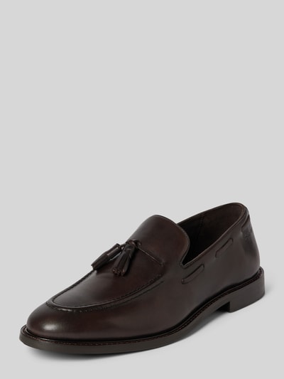 Gant Loafers van leer, model 'Lozham' Donkerbruin - 1