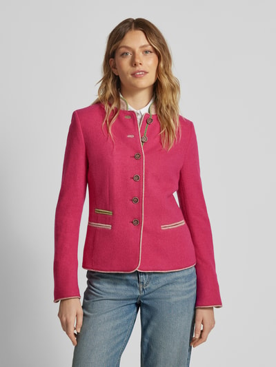 WHITE LABEL Taillierter Blazer mit Stehkragen Pink 4