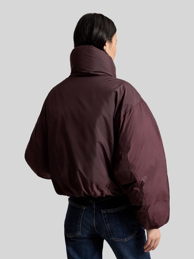 Polo Ralph Lauren boxy fit gewatteerd jack met gestikt logo Bordeaux - 5