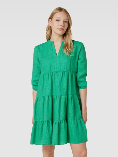 Fynch-Hatton Knielange jurk van linnen in laagjeslook Groen - 4