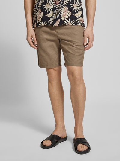 Matinique Regular Fit Bermudas aus Leinen-Baumwoll-Mix Modell 'barton' Mittelbraun 4