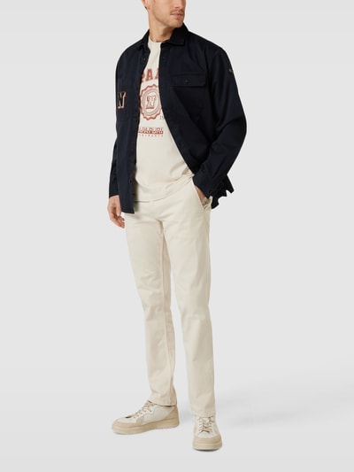 Napapijri T-Shirt mit Motiv-Print Modell 'QUITO' Offwhite 1