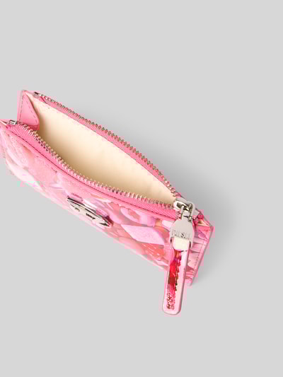 Diesel Kartenetui aus Leder-Mix Pink 3