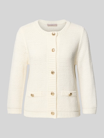 Christian Berg Woman Selection Cardigan met ronde hals Ecru - 2