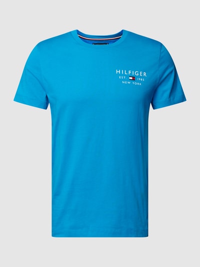 Tommy Hilfiger T-shirt met labelprint Koningsblauw - 2