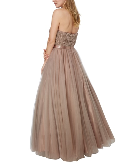 Unique Abendkleid mit Zierperlenbesatz Rosa 4