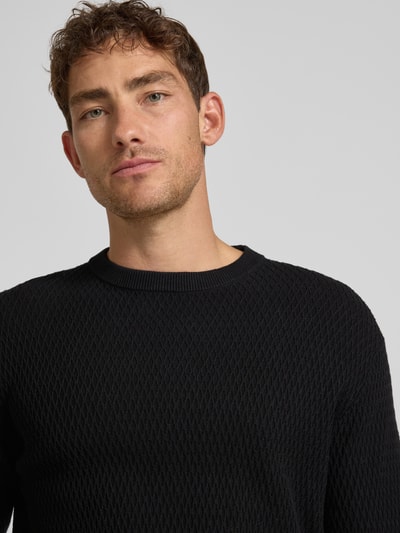 Jack & Jones Premium Strickpullover mit Rundhalsausschnitt Modell 'REAGAN' Black 3