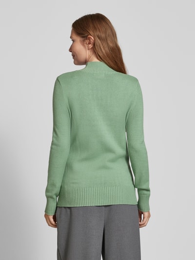 Christian Berg Woman Gebreide pullover met ribboorden, model 'Aliv' Rietgroen gemêleerd - 5