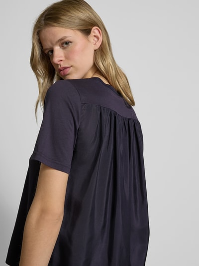 Joseph T-Shirt mit geripptem Rundhalsausschnitt Marine 3