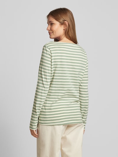 Fransa Shirt met lange mouwen en streepmotief, model 'FRmye' Groen - 5