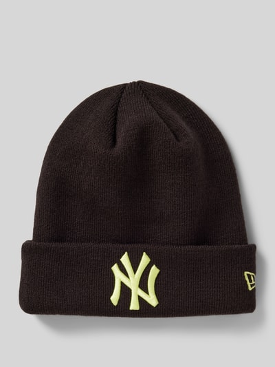 New Era Beanie met labeldetail Zwart - 1