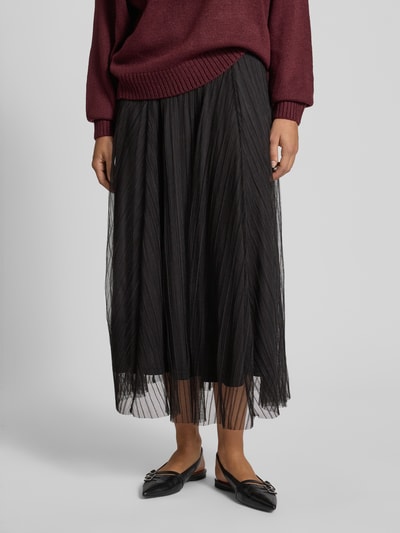 Only Spódnica midi o kroju regular fit z siateczki model ‘LAVINA’ Czarny 4