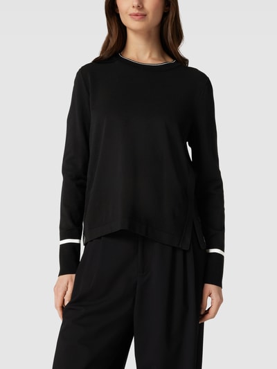 Marc Cain Strickpullover mit gerippten Abschlüssen Schwarz 4