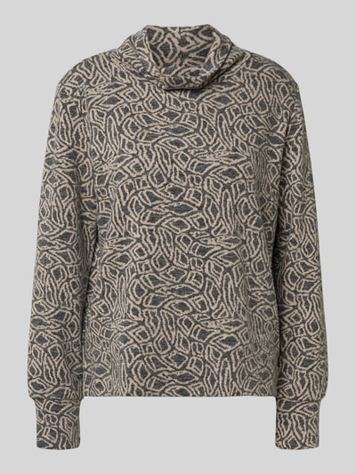 More & More Gebreide pullover met opstaande kraag Middengrijs - 2