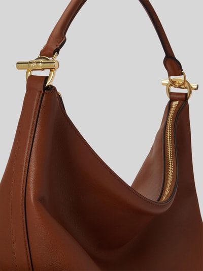Lauren Ralph Lauren Umhängetasche aus echtem Leder Cognac 6