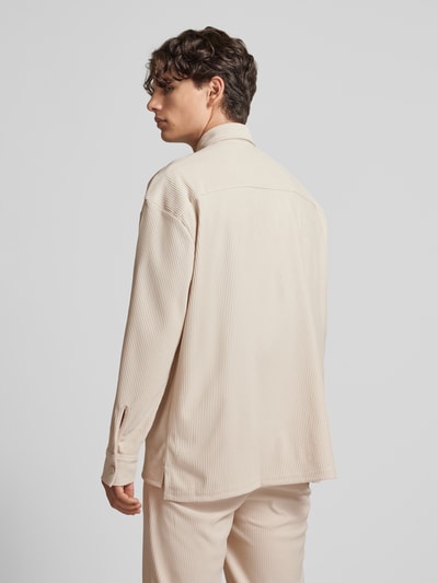 Only & Sons Relaxed Fit Hemdjacke mit Plisseefalten Modell 'KARI' Offwhite 5