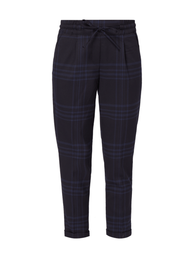 OPUS Easy Pants mit Tartan-Karo Marine 2