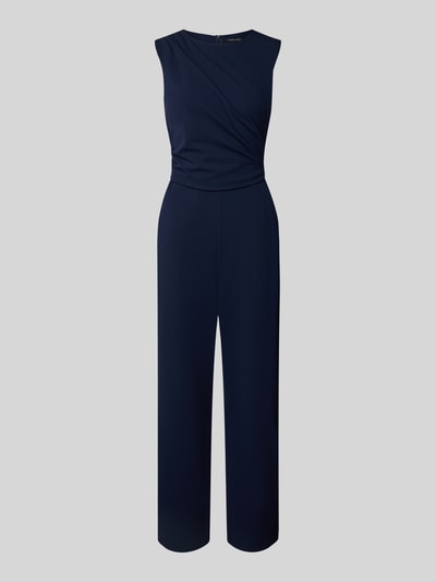Swing Jumpsuit mit Rundhalsausschnitt und Raffungen Marine 2