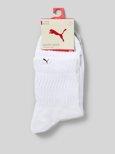 Puma Socken mit Label-Detail Modell 'ZIGZAG' im 2er-Pack Weiss 3