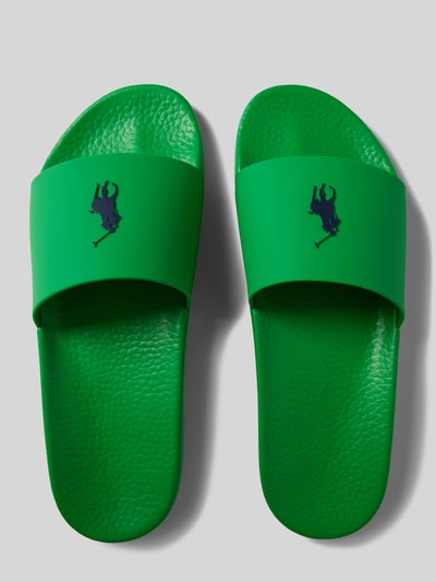 Polo Ralph Lauren Slides mit Label-Prägung Hellgruen 3