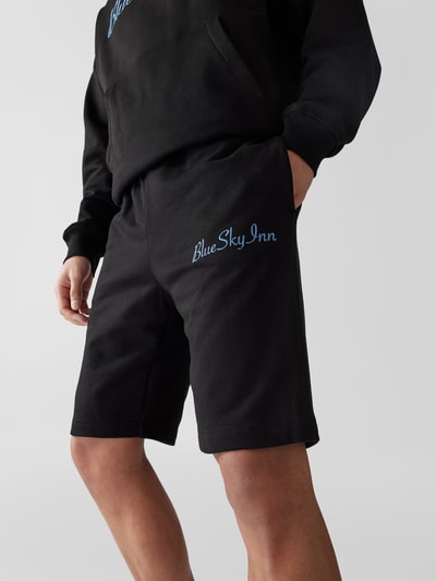 Blue Sky Inn Sweatshorts mit Label-Stitching Black 3