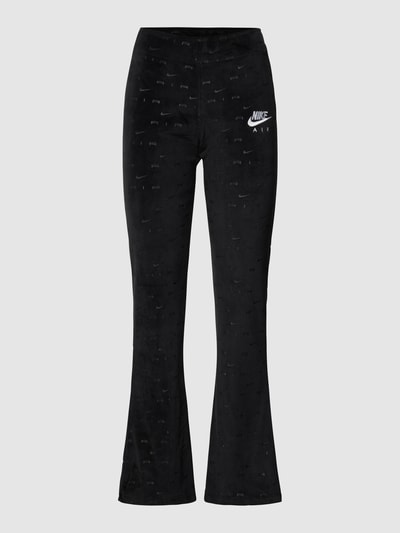 Nike Tight fit sweatbroek met all-over logo Zwart - 2