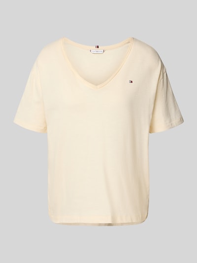 Tommy Hilfiger Regular fit T-shirt van puur katoen Zand - 2