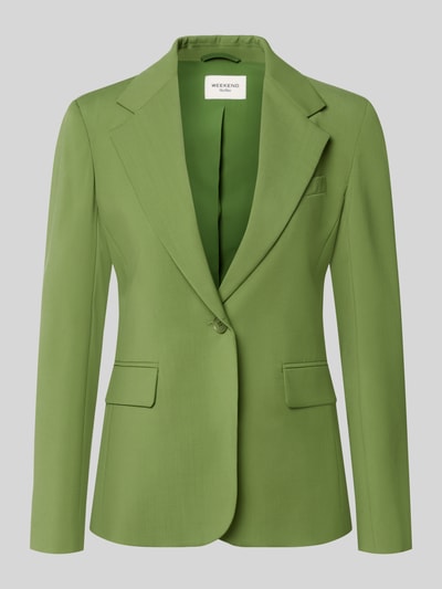 Produktfoto, zielony Regular Fit Longblazer aus reiner Schurwolle Modell 'WKDLAMINE' od Weekend Max Mara, gładka tekstura