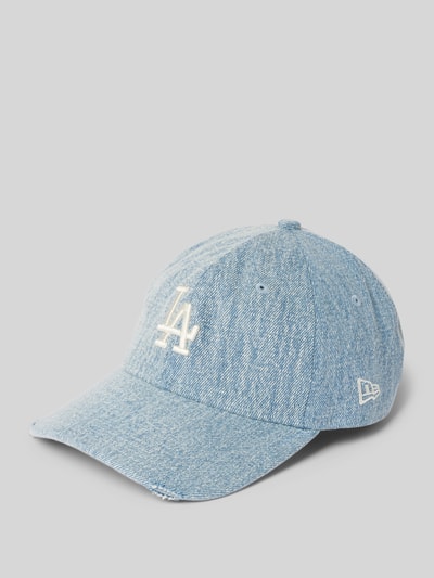 New Era Baseballpet met motiefstitching Jeansblauw - 1