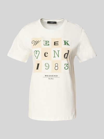 Weekend Max Mara T-Shirt mit Motiv- und Label-Print Modell 'TEIERA' Weiss 2