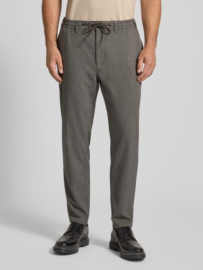 MCNEAL Straight fit stoffen broek met viscose Taupe - 4