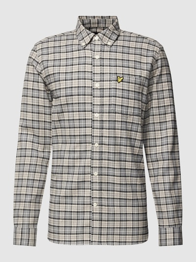 Lyle & Scott Freizeithemd mit Karomuster Modell 'Check' Beige 2