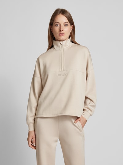 AIMN Sweatshirt mit Label-Stitching Beige 4