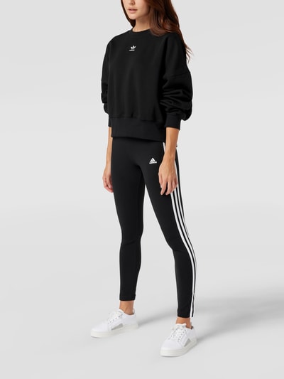 ADIDAS SPORTSWEAR Legging van een mix van katoen en elastaan met logodetails Zwart - 1