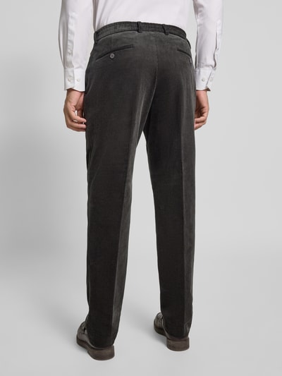 MCNEAL Regular fit corduroy broek met bandplooien Groen - 5