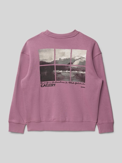 Garcia Sweatshirt met motiefprint aan de achterkant Mauve - 3