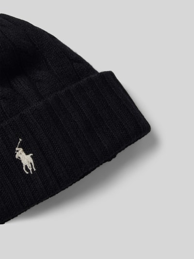 Polo Ralph Lauren Beanie mit Label-Stitching Black 2