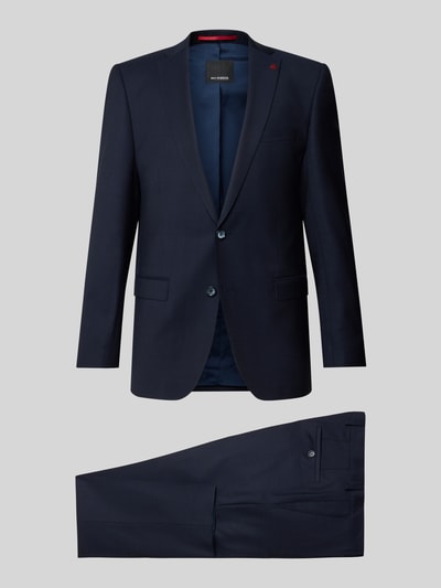 Roy Robson Slim Fit Anzug aus Schurwolle mit 2-Knopf-Sakko (marine ...