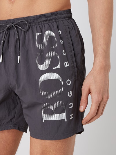 BOSS Badeshorts mit Logo-Print Modell 'Octopus' Anthrazit 2