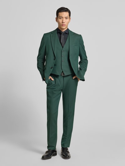 MCNEAL Slim fit gilet met paspelzakken Donkergroen - 1