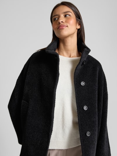 ICONS Cinzia Rocca Jacke aus Schurwoll-Alpaka-Mix mit Stehkragen Black 3