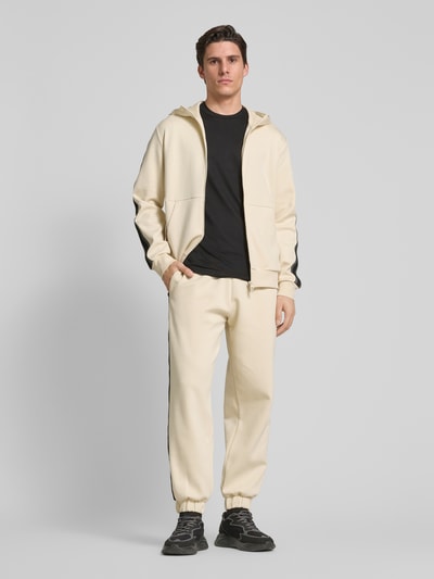 EA7 Emporio Armani Sweatjacke mit Zweiwege-Reißverschluss Offwhite 1