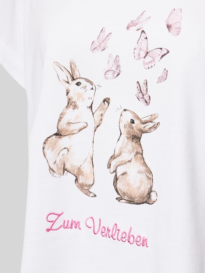 LOUIS & LOUISA Pyjama mit Statement-Stitching Modell 'Zum Verlieben' Weiss 2